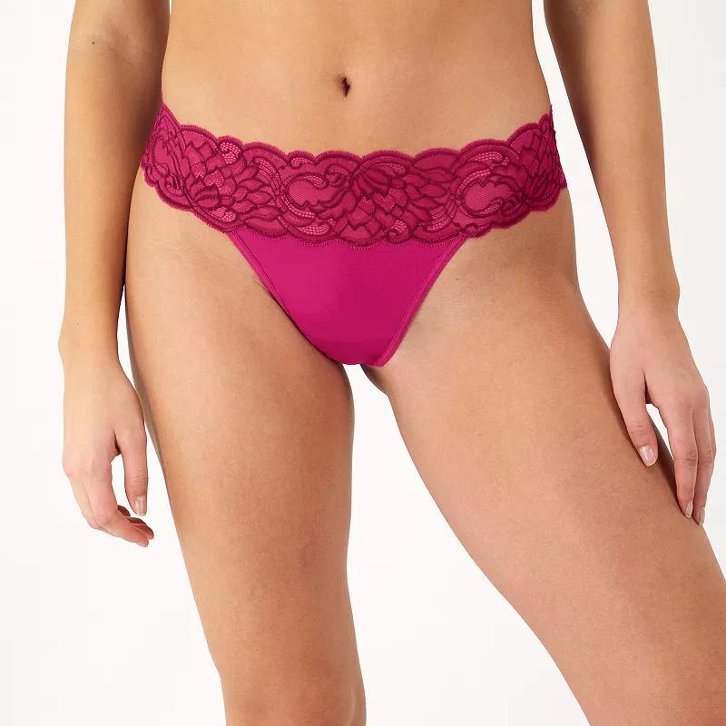 Womens Maidenform All-Over Lace Thong Panty DMESLT Product Image