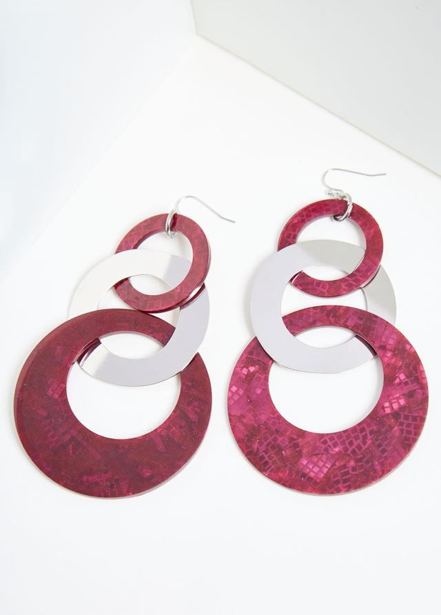 Plus Size Glittered Ring Earrings Ashley Stewart Product Image