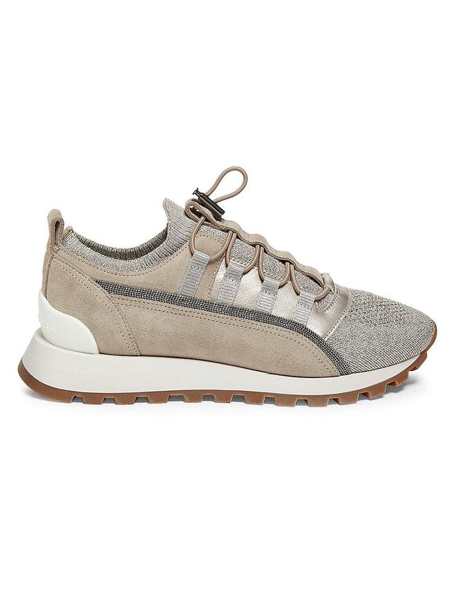 Womens Paneled Low-Top Sneakers Product Image