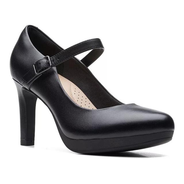 Clarks Ambyr Shine Womens Leather Pumps Black Product Image