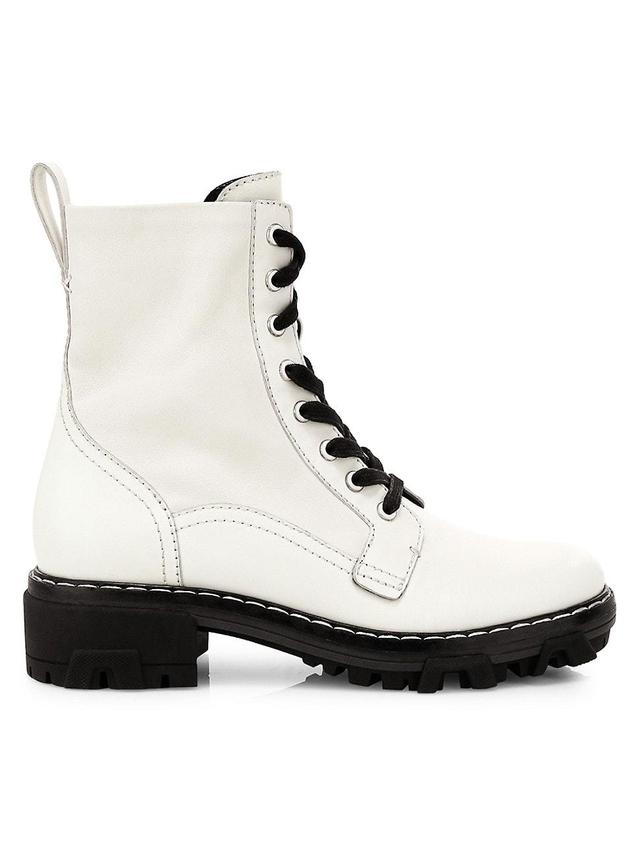 Womens Shiloh Lace-Up Leather Combat Boots Product Image