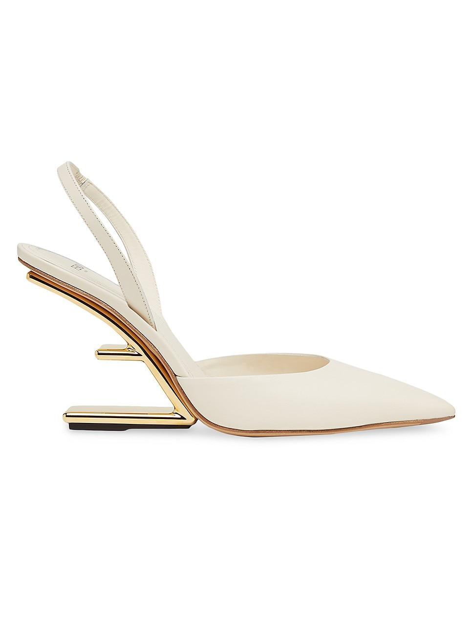 Fendi First F Heel Slingback Pointed Toe Pump Product Image