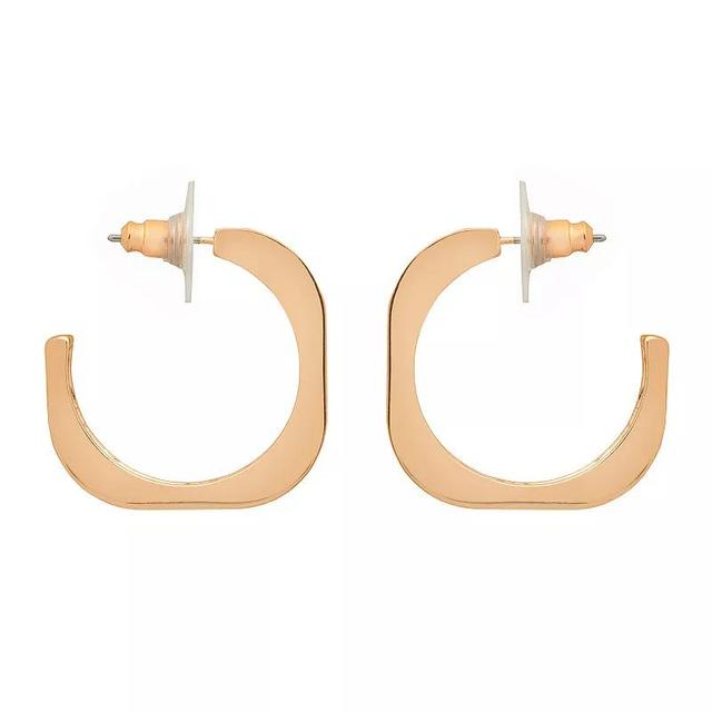 LC Lauren Conrad Gold Tone Open Geometric Hoop Earrings, Womens Product Image