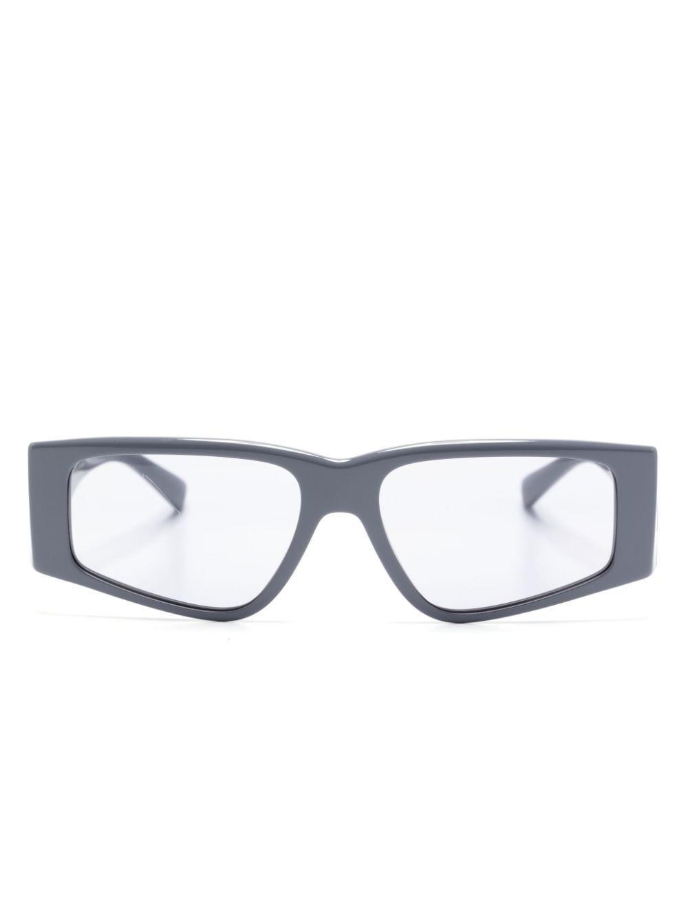 Logo-plaque Rectangle-frame Sunglasses In Grey Product Image