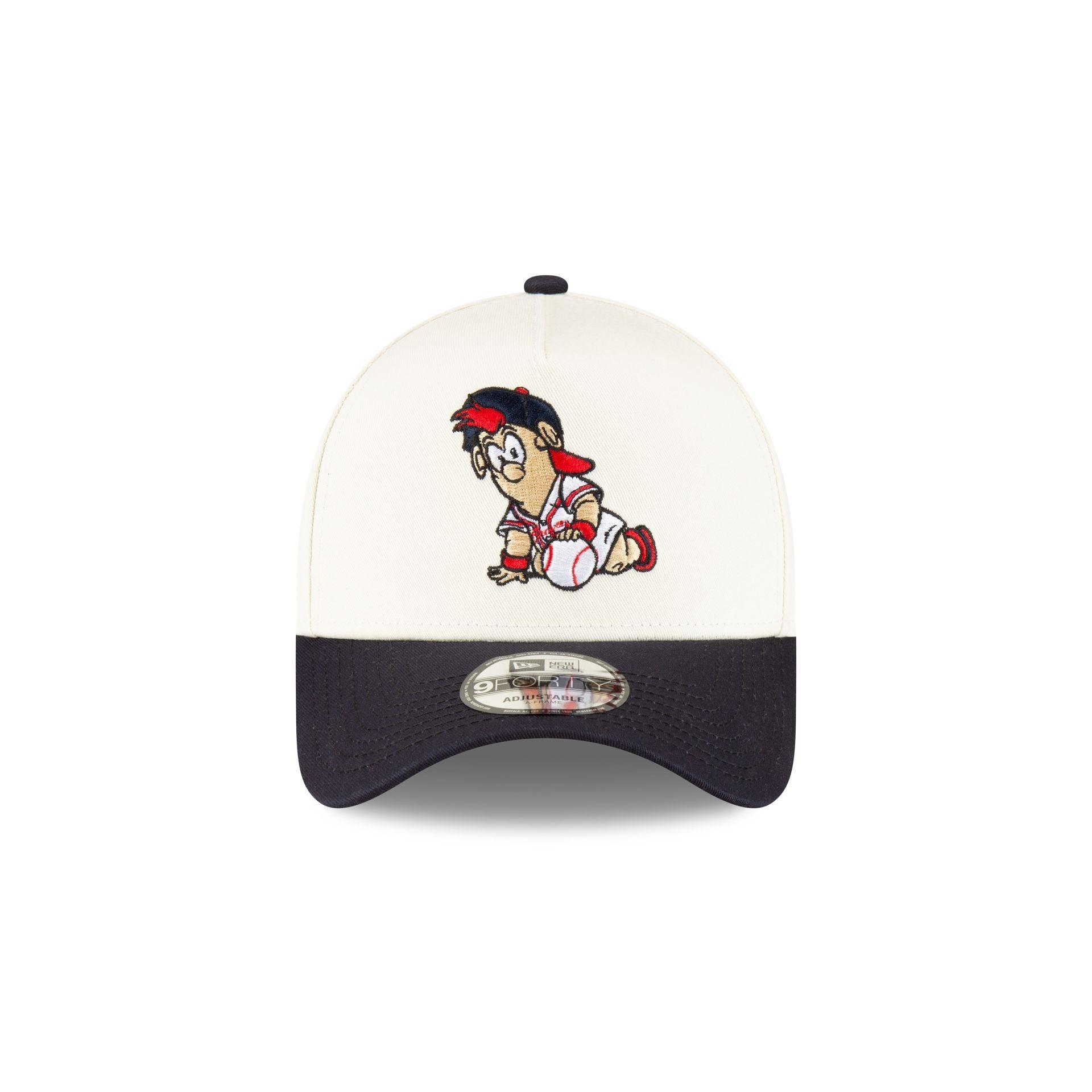 Atlanta Braves Mini Mascot 9FORTY A-Frame Snapback Hat Male Product Image