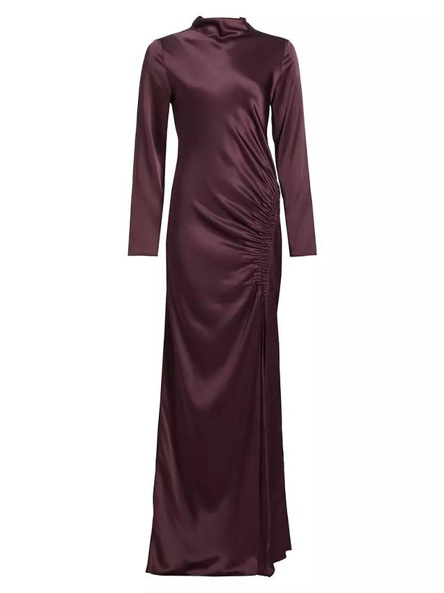 Doubleface Ruched Satin Gown Product Image