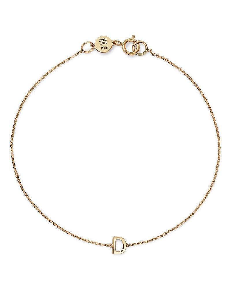 Moon & Meadow 14K Yellow Gold Initial Chain Bracelet Product Image