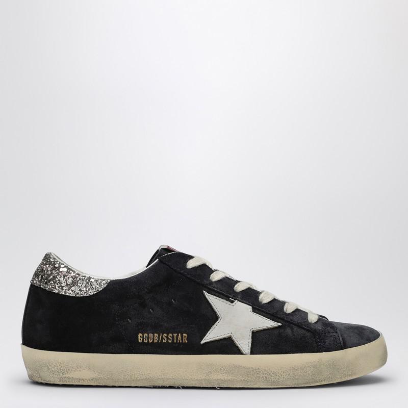 GOLDEN GOOSE Super-star Blue/silver Glitter Sneaker Women Product Image