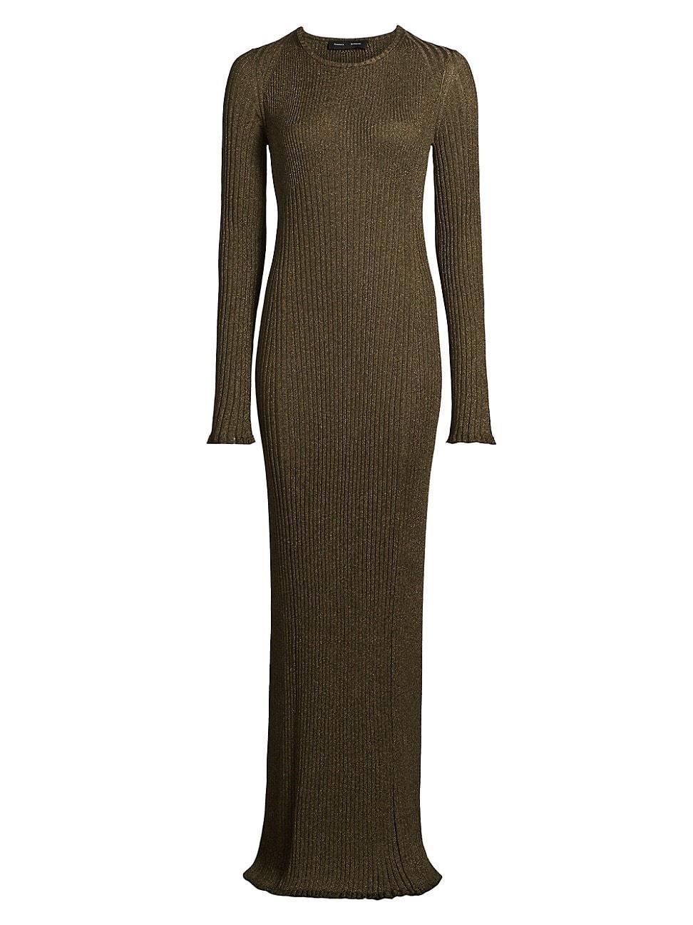 Womens Joni Metallic Rib-Knit Maxi Dress Product Image