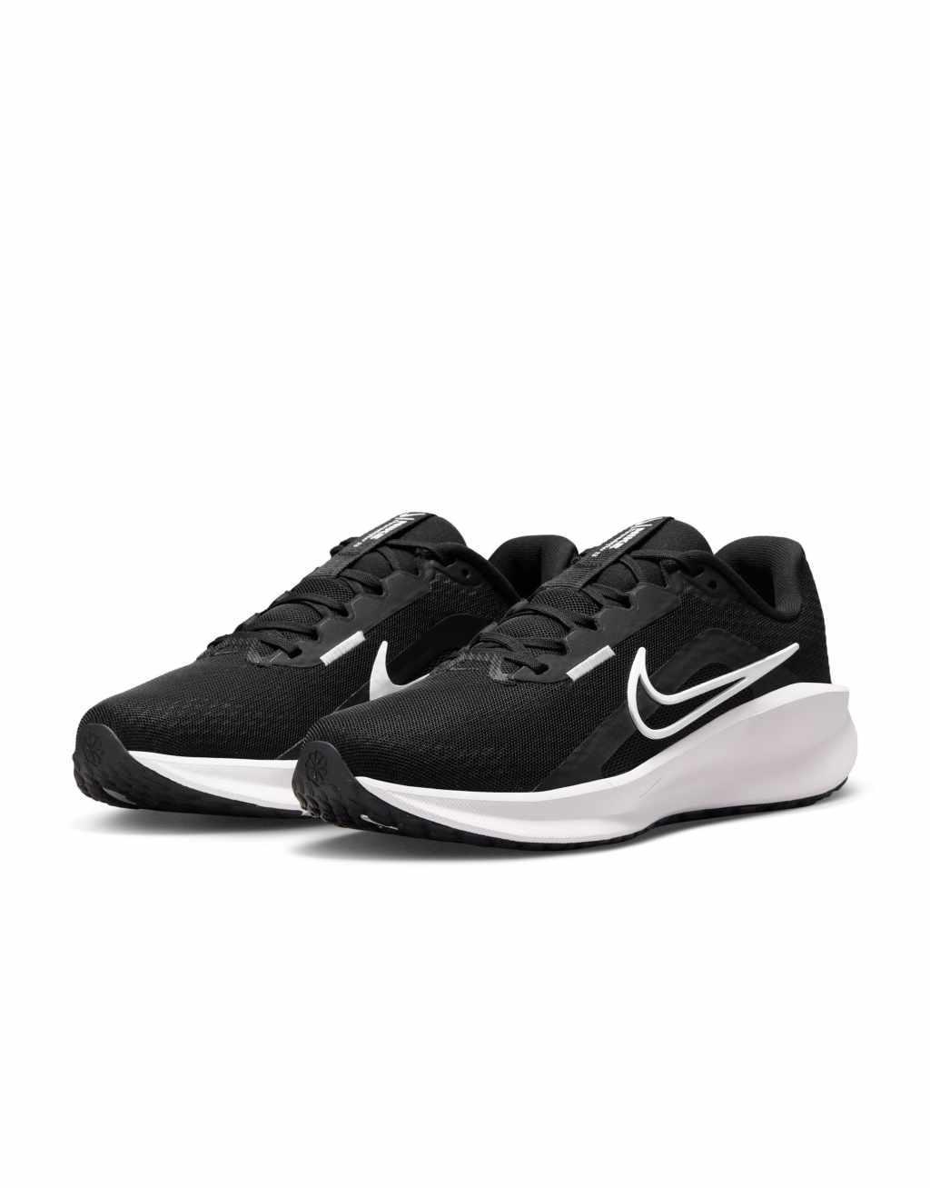 Nike Running Downshifter 13 sneakers in black and white Product Image