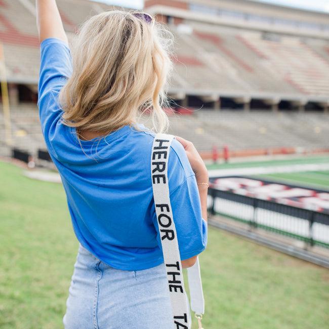 Here For The Tailgate Beaded Clear Bag Strap Product Image