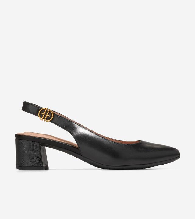 Cole Haan Womens The Go-to Slingback Pump 45Mm - Black Size 5 Product Image