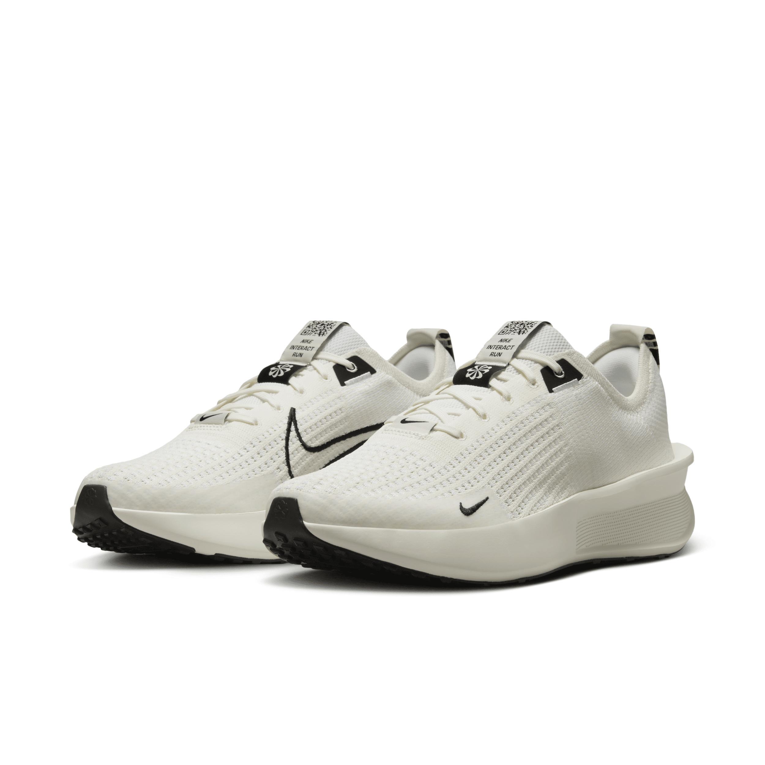 Nike Mens Nike Interact Run - Mens Walking Shoes Black/White Product Image