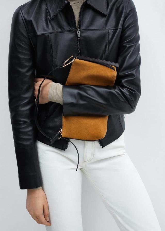 MANGO - Leather shoulder bag - One size - Women Product Image