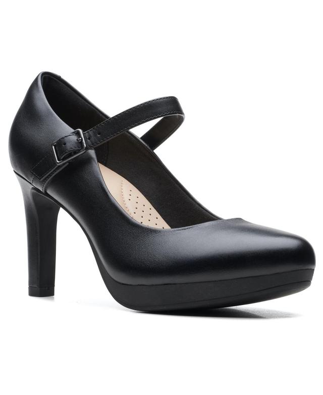 Clarks Ambyr Shine Womens Leather Pumps Black Product Image