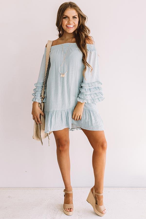 Sweet Sippin' Shift Dress In Light Airy Blue Product Image