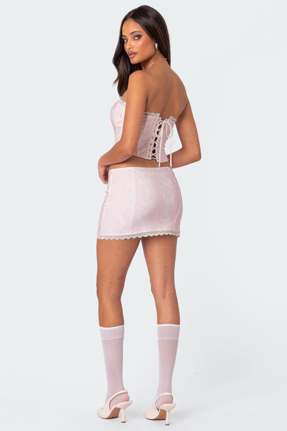 Silvie Printed Lace Up Corset Product Image