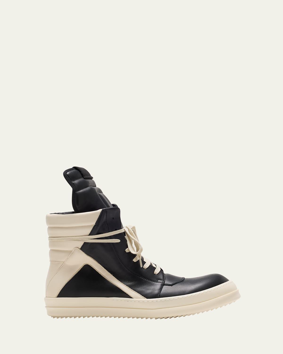 Mens Geobasket Bicolor Leather High-Top Sneakers Product Image