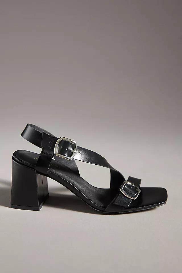 By Anthropologie Asymmetrical Buckle Heels Product Image