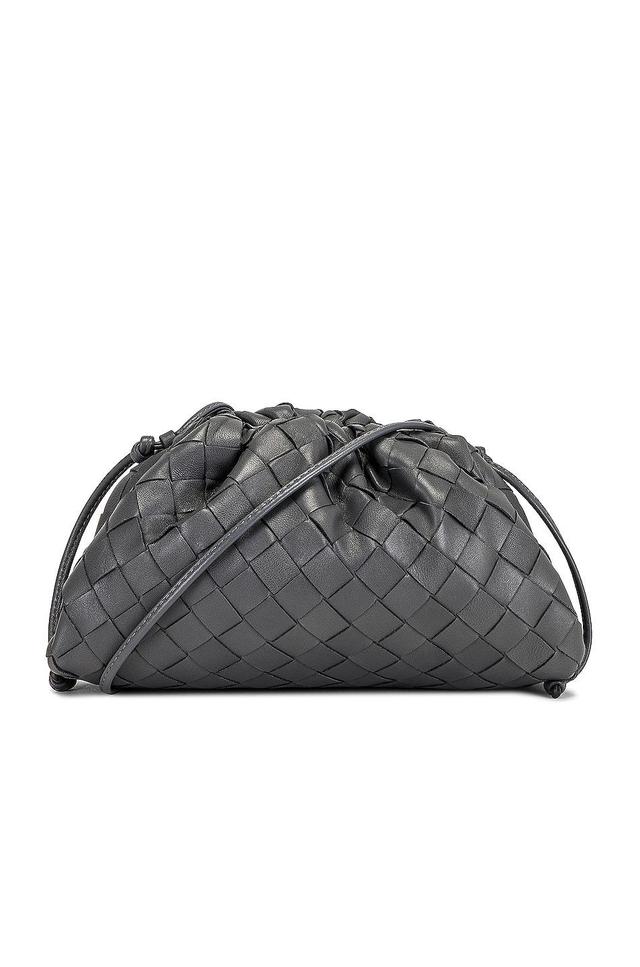 Bottega Veneta Mini Pouch Crossbody Bag in Grey Product Image