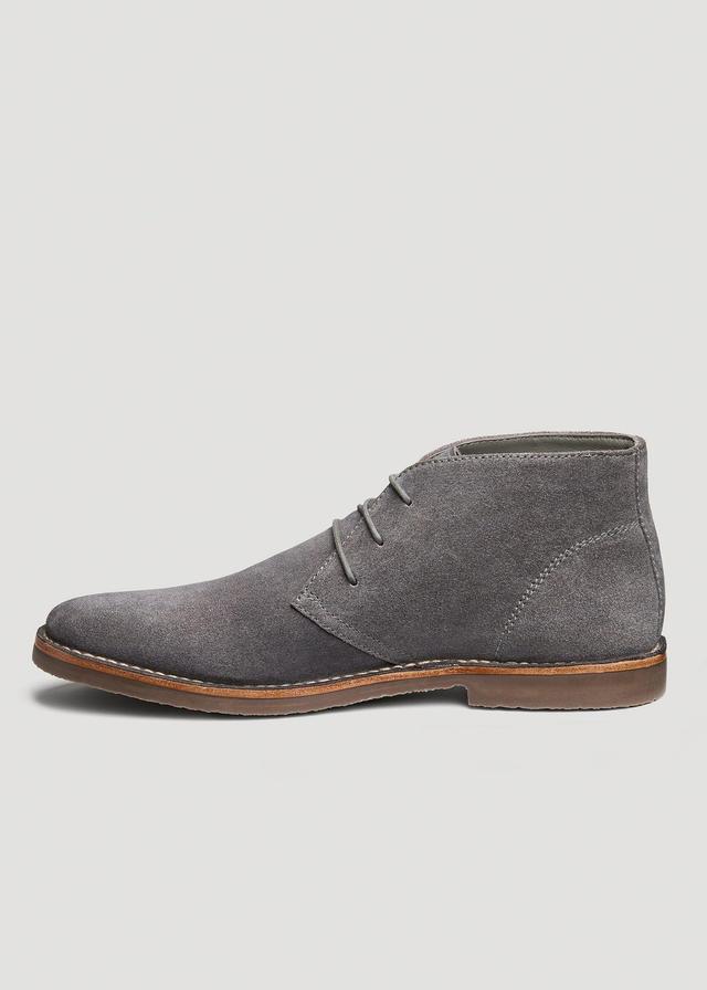 Men's Suede Desert Boots Size 13 to 15 in Grey Product Image