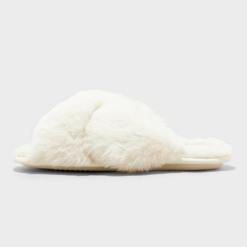 Women's Paris Crossband Slide Slippers - Auden™ Cream M Product Image