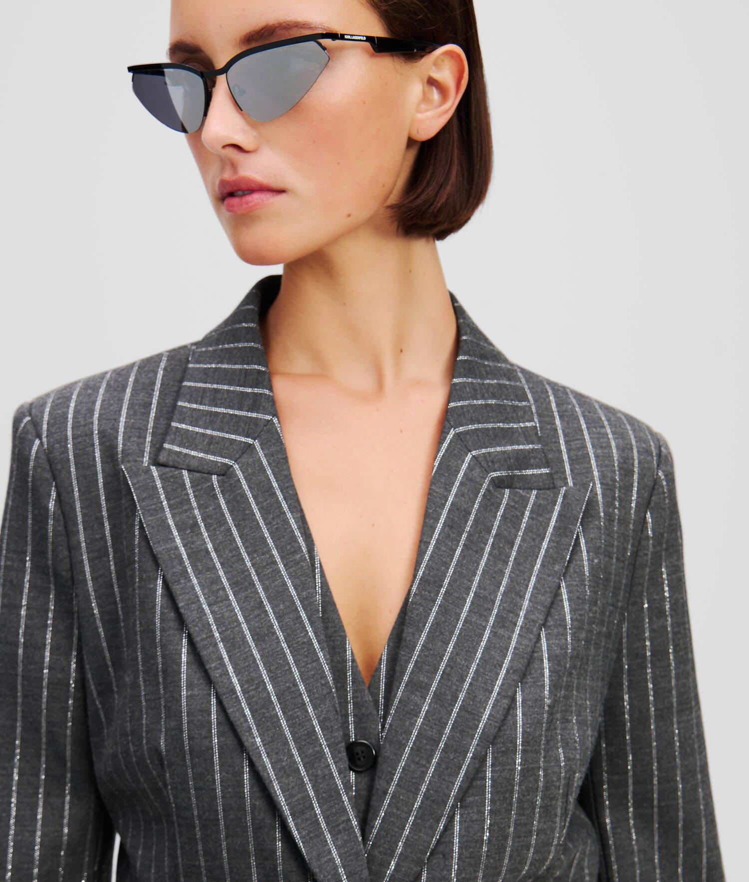 METALLIC PINSTRIPE BLAZER Product Image