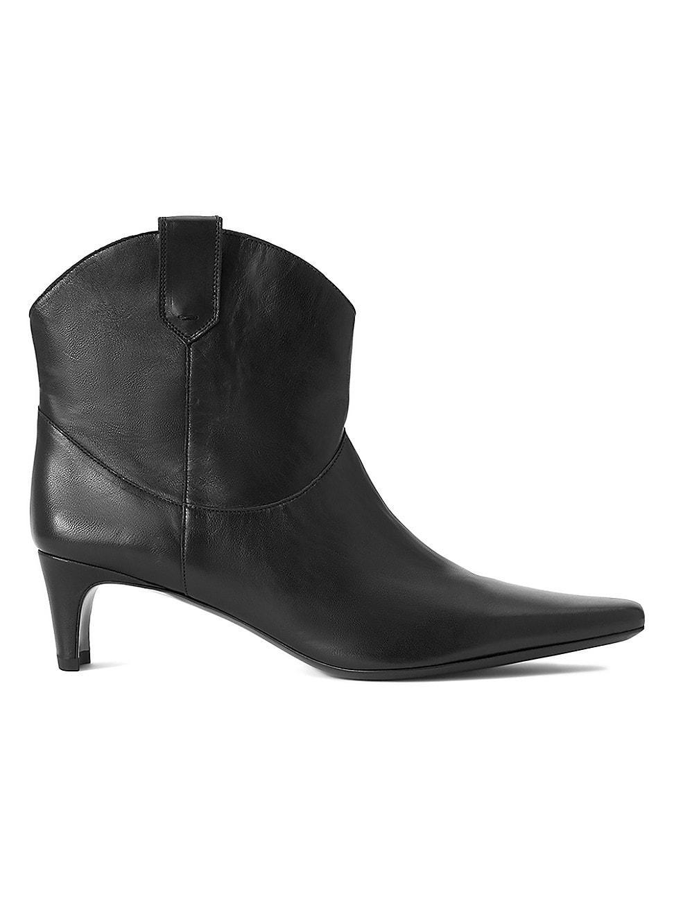 Womens Wally 45MM Leather Western Ankle Boots Product Image