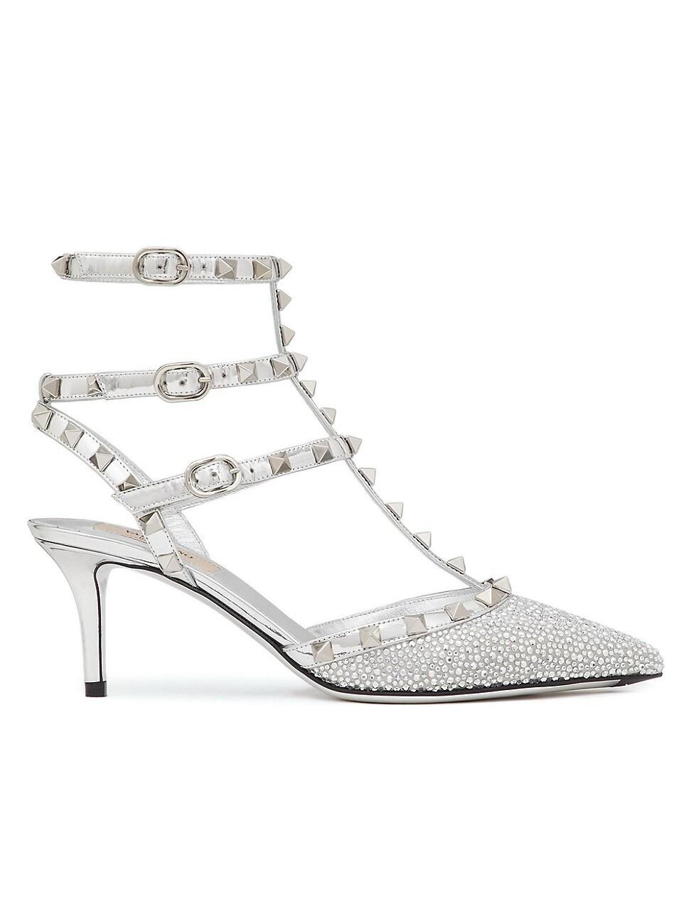 Valentino Garavani Rockstud T-Strap Pointed Toe Pump Product Image