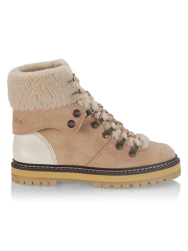 Womens Eileen Shearling-Lined Suede Booties Product Image