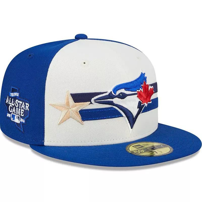 New Era Mens Cream Toronto Blue Jays 2024 Mlb All-Star Game Workout 59FIFTY Fitted Hat - Cream, Royal Product Image