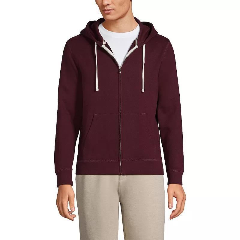 Mens Lands End Serious Sweats Long Sleeve Full Zip Hoodie Royal Red Product Image