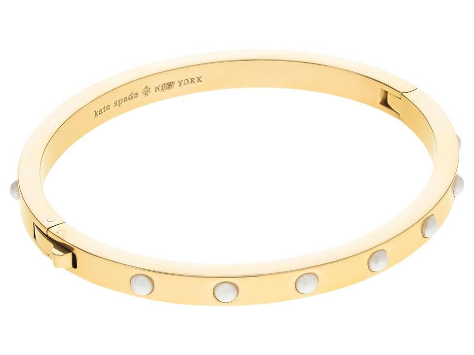 kate spade new york Set in Stone Imitation Pearl Hinged Bangle Bracelet Product Image