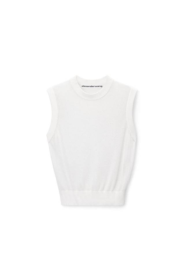 Mockneck Tank In Clear Bead Hotfix Product Image