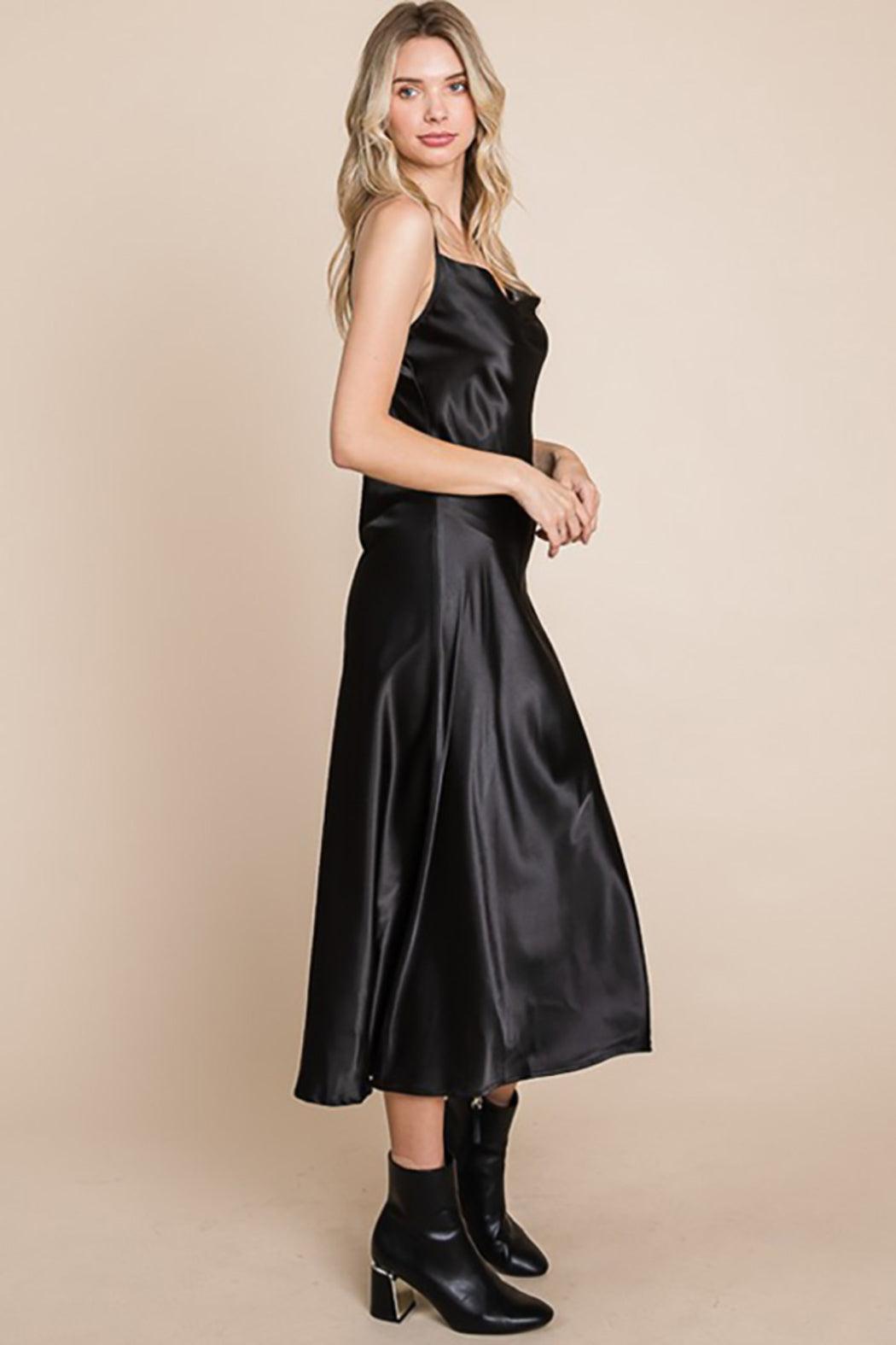 Cowl Neck Midi Dress Female Product Image