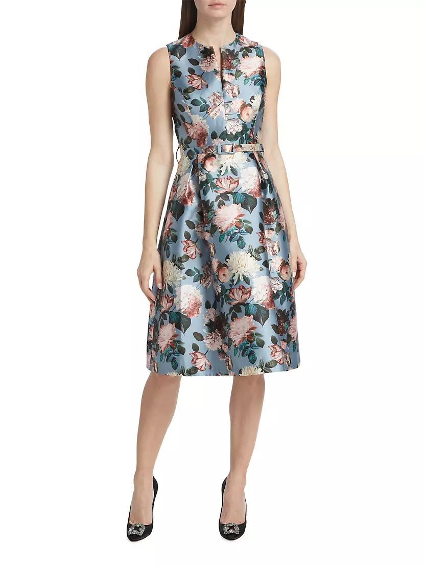 Tish Floral Mikado Midi-Dress Product Image