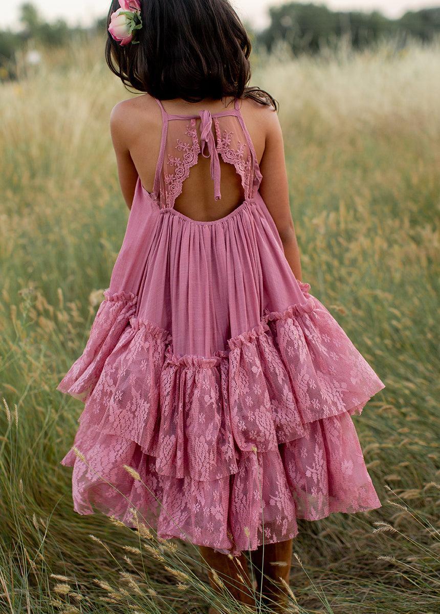 Catrina Dress in Dusty Rose Product Image