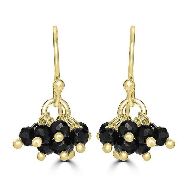 Gemistry 14k Gold Over Sterling Silver Gemstone Bead Cluster Drop Earrings, Womens Product Image