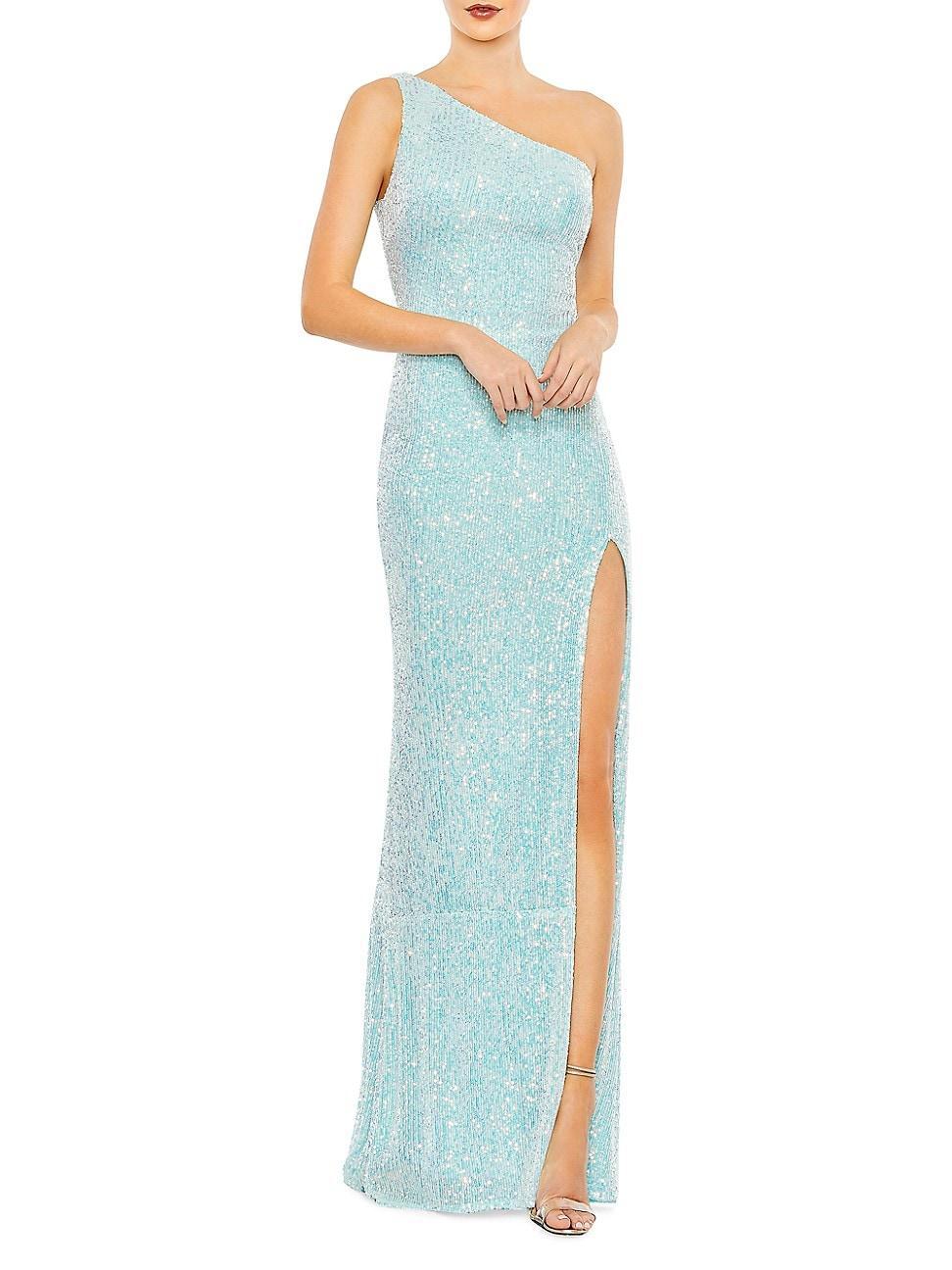 Womens Ieena One Sequined One-Shoulder Gown Product Image