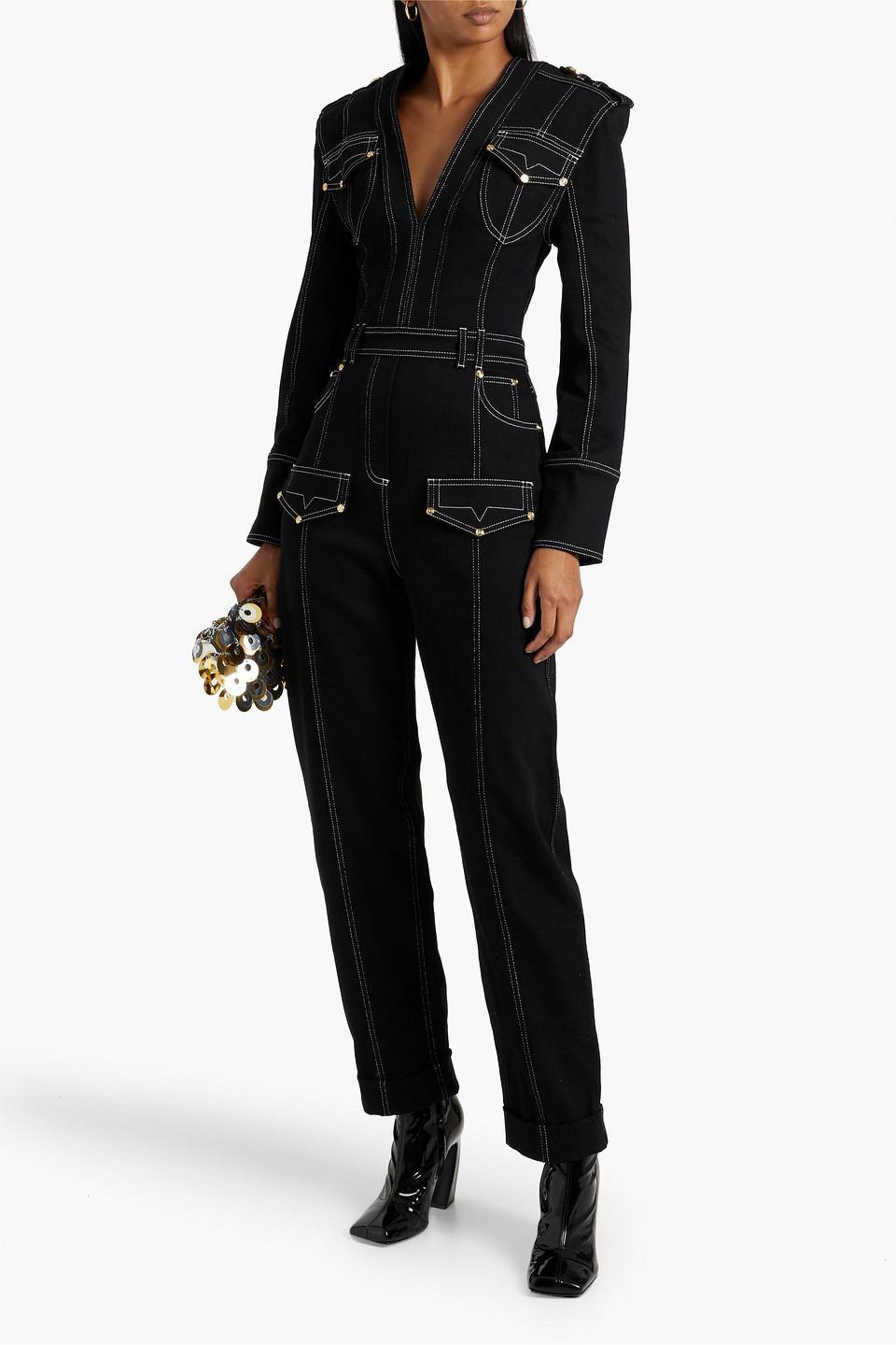 Denim Jumpsuit In Black Product Image