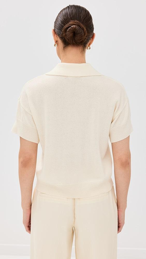 Sablyn Cashmere Mirabelle Relaxed Short Sleeve Polo | Shopbop Product Image