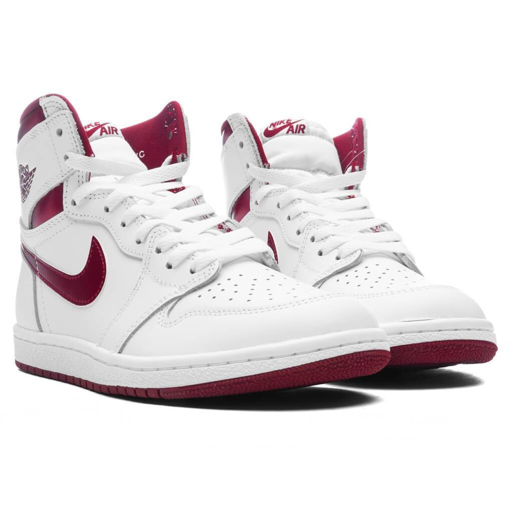 Air Jordan 1 High Retro '85 'Metallic Burgundy' - White/Team Red/White Male Product Image