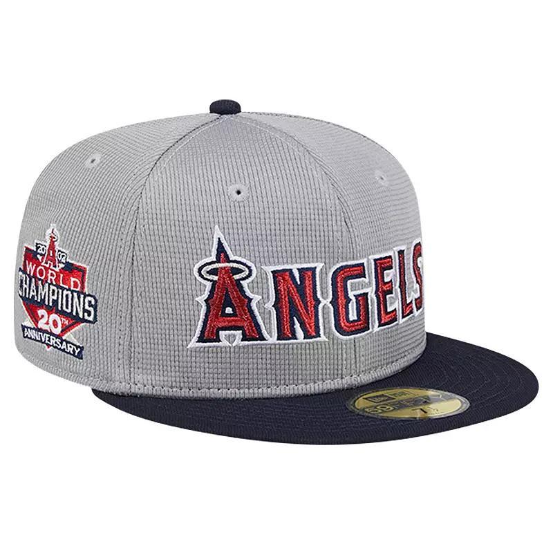 Mens New Era Gray Los Angeles Angels Pivot Mesh 59FIFTY Fitted Hat Product Image