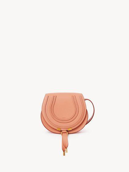 Small Marcie saddle bag in grained leather Product Image