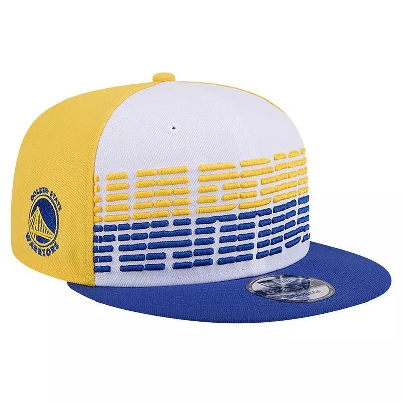 Mens New Era /Royal Golden State Warriors Throwback Gradient Tech Font 9FIFTY Snapback Hat Product Image