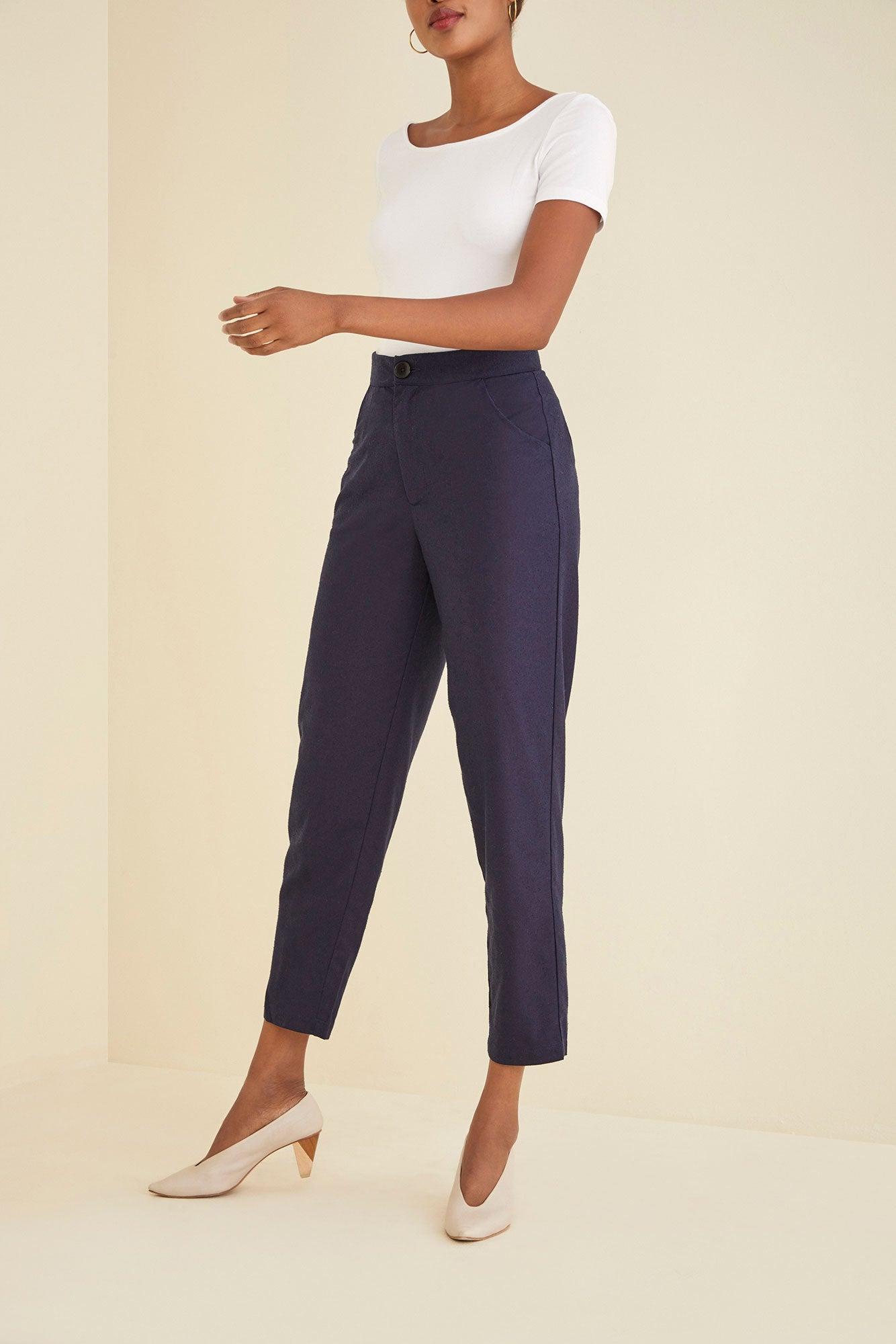 Dava Silk Noil Pants - ReAmour Product Image