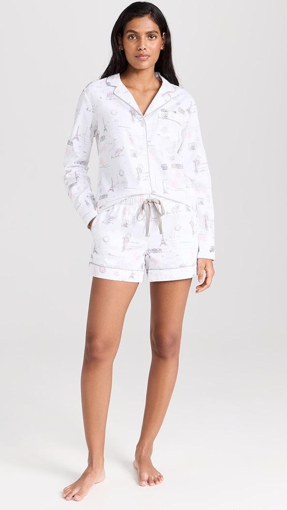 Petite Plume Women's Paris Musings Long Sleeve PJ Set | Shopbop Product Image