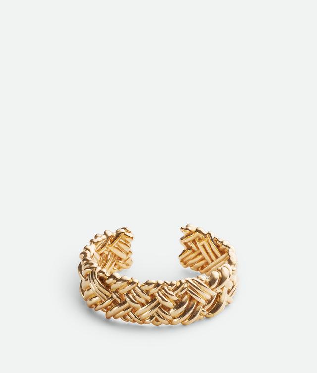 Women's Intreccio Large Cuff Bracelet in Yellow gold Product Image