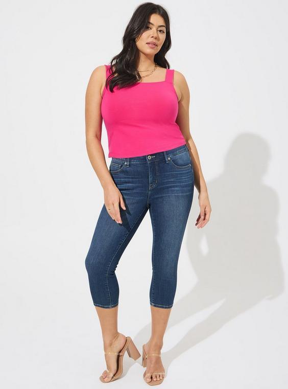 High-Rise Crop Bombshell Skinny Stretch Jeans product image