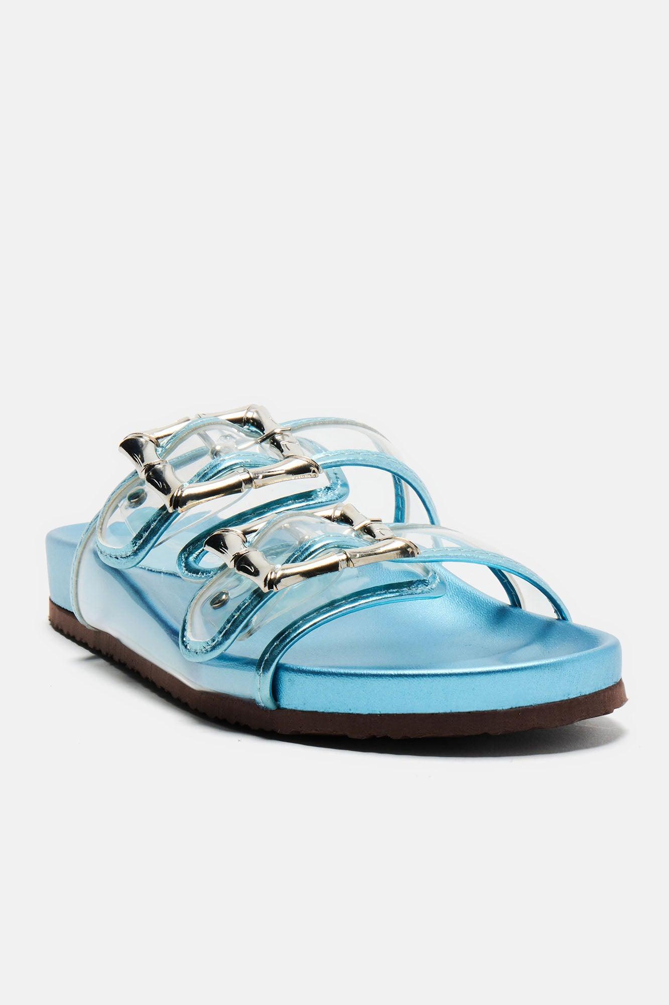 Lina Casual Slides - Blue Product Image